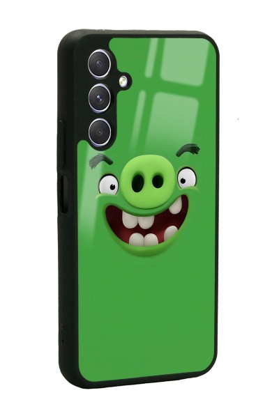 Samsung A24 Uyumlu Green Angry Birds Tasarımlı Glossy Telefon Kılıfı