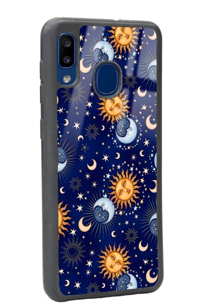 Samsung A30 Ay Güneş Pijama Tasarımlı Glossy Telefon Kılıfı