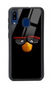 Samsung A30 Black Angry Birds Tasarımlı Glossy Telefon Kılıfı