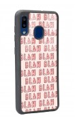 Samsung A30 Blah Blah Tasarımlı Glossy Telefon Kılıfı