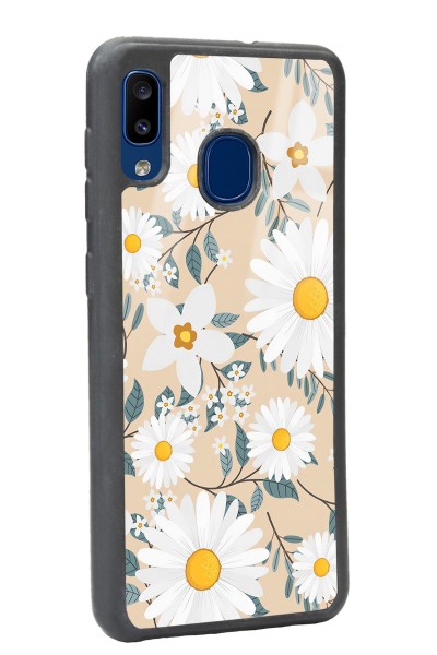 Samsung A30 Büyük Papatya Tasarımlı Glossy Telefon Kılıfı