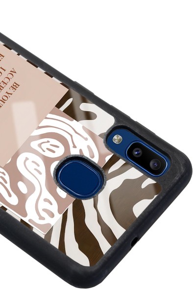 Samsung A30 Emoji Zebra Tasarımlı Glossy Telefon Kılıfı