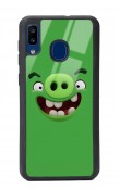 Samsung A30 Green Angry Birds Tasarımlı Glossy Telefon Kılıfı