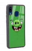 Samsung A30 Green Angry Birds Tasarımlı Glossy Telefon Kılıfı