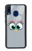 Samsung A30 Grey Angry Birds Tasarımlı Glossy Telefon Kılıfı