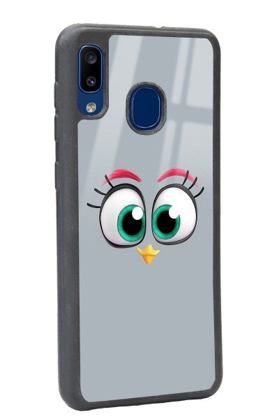 Samsung A30 Grey Angry Birds Tasarımlı Glossy Telefon Kılıfı