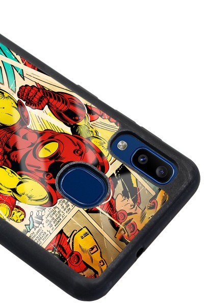 Samsung A30 Iron Man Demir Adam Tasarımlı Glossy Telefon Kılıfı