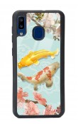 Samsung A30 Koi Balığı Tasarımlı Glossy Telefon Kılıfı