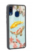 Samsung A30 Koi Balığı Tasarımlı Glossy Telefon Kılıfı
