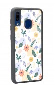 Samsung A30 Minik Çiçekler Tasarımlı Glossy Telefon Kılıfı