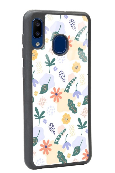 Samsung A30 Minik Çiçekler Tasarımlı Glossy Telefon Kılıfı