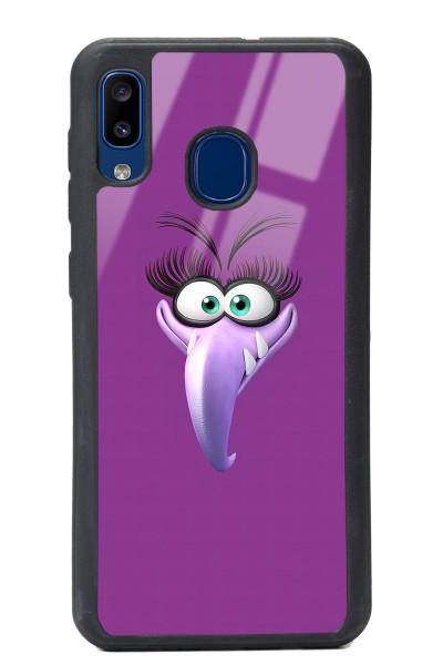 Samsung A30 Purple Angry Birds Tasarımlı Glossy Telefon Kılıfı