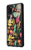 Samsung A31 Çiçekli Kediler Tasarımlı Glossy Telefon Kılıfı