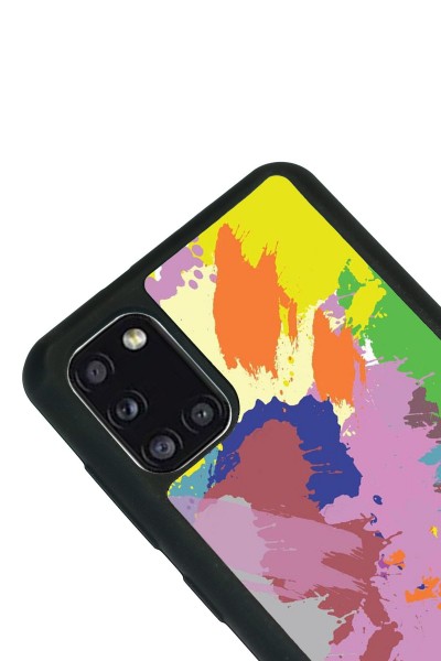 Samsung A31 Colored Brush Tasarımlı Glossy Telefon Kılıfı