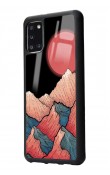 Samsung A31 Dağ Güneş Tasarımlı Glossy Telefon Kılıfı