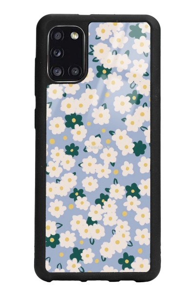 Samsung A31 Daisy Pattern Tasarımlı Glossy Telefon Kılıfı