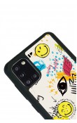 Samsung A31 Doodle Emoji Tasarımlı Glossy Telefon Kılıfı