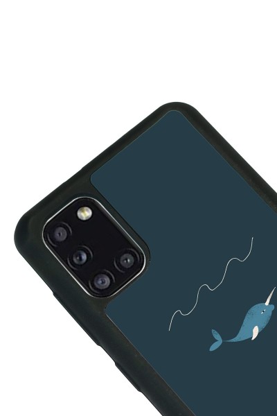 Samsung A31 Doodle Fish Tasarımlı Glossy Telefon Kılıfı