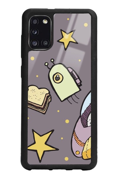 Samsung A31 Doodle Jump Tasarımlı Glossy Telefon Kılıfı