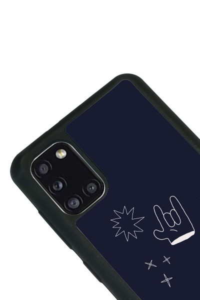 Samsung A31 Doodle Punk Tasarımlı Glossy Telefon Kılıfı