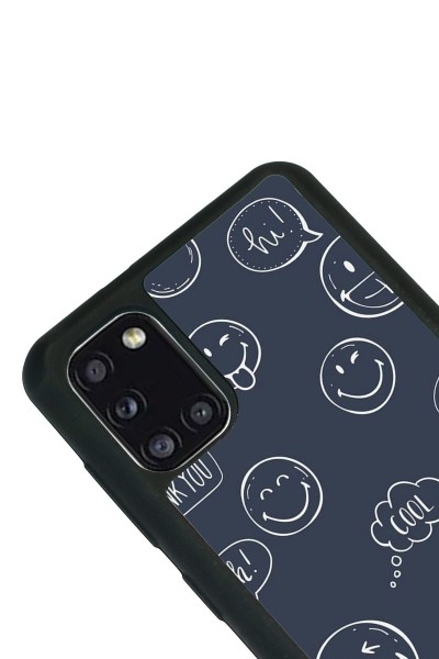 Samsung A31 Doodle Smile Tasarımlı Glossy Telefon Kılıfı