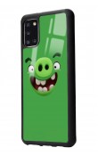 Samsung A31 Green Angry Birds Tasarımlı Glossy Telefon Kılıfı