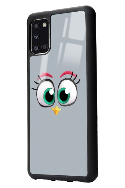 Samsung A31 Grey Angry Birds Tasarımlı Glossy Telefon Kılıfı