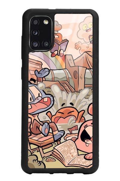 Samsung A31 Gumball Tasarımlı Glossy Telefon Kılıfı