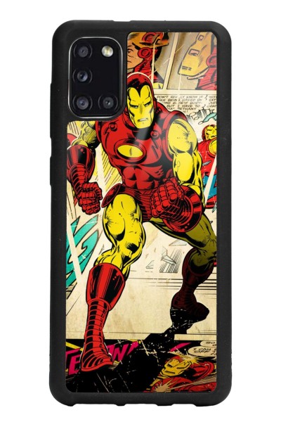 Samsung A31 Iron Man Demir Adam Tasarımlı Glossy Telefon Kılıfı