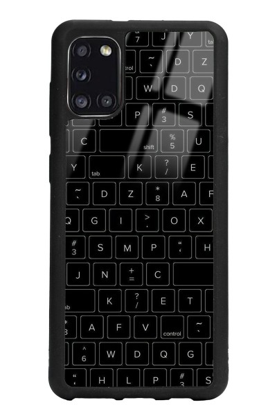 Samsung A31 Keyboard Tasarımlı Glossy Telefon Kılıfı