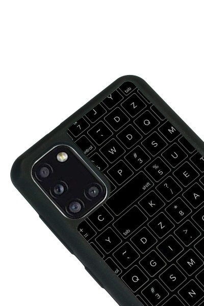 Samsung A31 Keyboard Tasarımlı Glossy Telefon Kılıfı