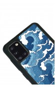 Samsung A31 Mavi Dalga Tasarımlı Glossy Telefon Kılıfı