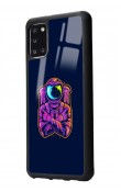 Samsung A31 Neon Astronot Tasarımlı Glossy Telefon Kılıfı