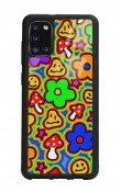 Samsung A31 Neon Flowers Tasarımlı Glossy Telefon Kılıfı