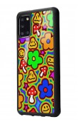 Samsung A31 Neon Flowers Tasarımlı Glossy Telefon Kılıfı