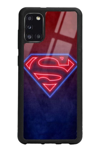 Samsung A31 Neon Superman Tasarımlı Glossy Telefon Kılıfı