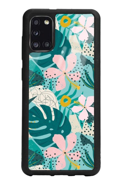 Samsung A31 Yaprak Sanatı Tasarımlı Glossy Telefon Kılıfı