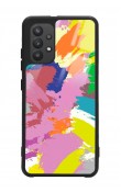 Samsung A32 Colored Brush Tasarımlı Glossy Telefon Kılıfı