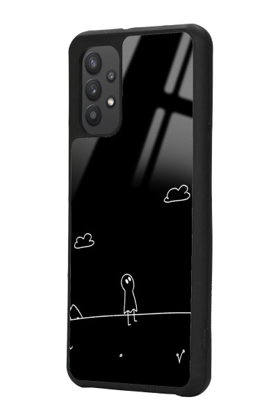 Samsung A32 Doodle Casper Tasarımlı Glossy Telefon Kılıfı