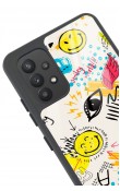 Samsung A32 Doodle Emoji Tasarımlı Glossy Telefon Kılıfı