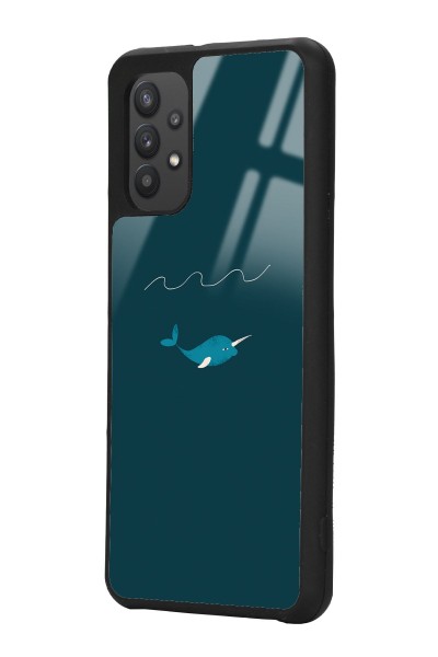 Samsung A32 Doodle Fish Tasarımlı Glossy Telefon Kılıfı