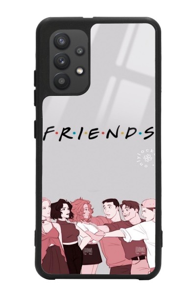 Samsung A32 Doodle Friends Tasarımlı Glossy Telefon Kılıfı