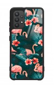 Samsung A32 Flamingo Leaf Tasarımlı Glossy Telefon Kılıfı