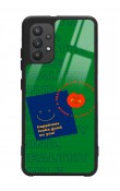Samsung A32 Happy Green Tasarımlı Glossy Telefon Kılıfı