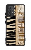 Samsung A32 Zebra Gazete Tasarımlı Glossy Telefon Kılıfı