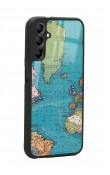 Samsung A34 Atlantic Map Tasarımlı Glossy Telefon Kılıfı