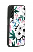 Samsung A34 Beyaz Çiçek Tasarımlı Glossy Telefon Kılıfı