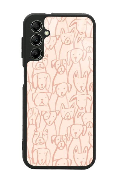 Samsung A34 Pink Dog Tasarımlı Glossy Telefon Kılıfı