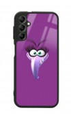 Samsung A34 Purple Angry Birds Tasarımlı Glossy Telefon Kılıfı