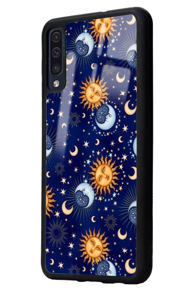 Samsung A50 Ay Güneş Pijama Tasarımlı Glossy Telefon Kılıfı